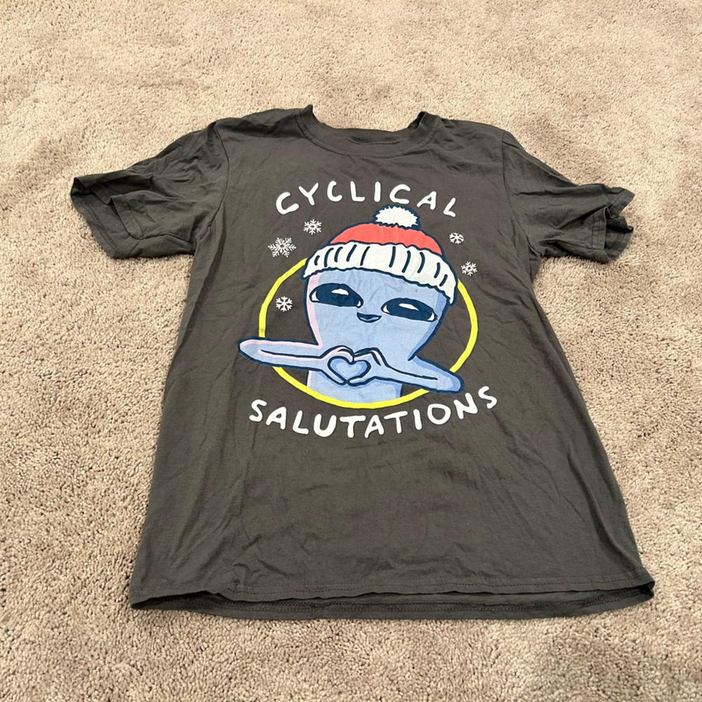 Cyclical Salutations Christmas Strange Planet Nathan Pyle Tshirt Small
